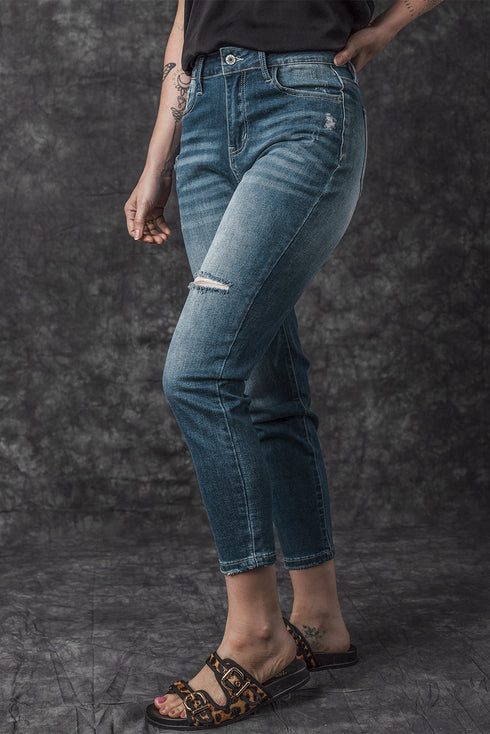 Distressed Denim Ripped Southern Belle Skinny Jeans