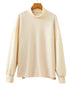 Mock Neck Long Sleeve Leopard Split Hem Top