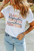 Polyester Flannels Bonfires Pumpkin Letter Print Tee
