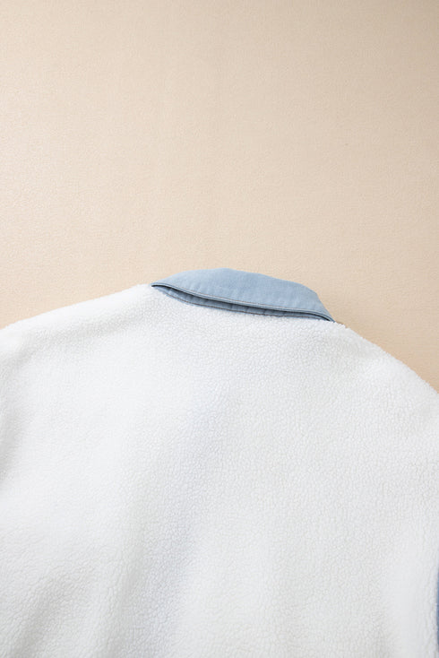 Exclusive Soft Sherpa Fleece Button Front Jacket
