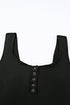 Snap Button Front Tank Style Swim Top
