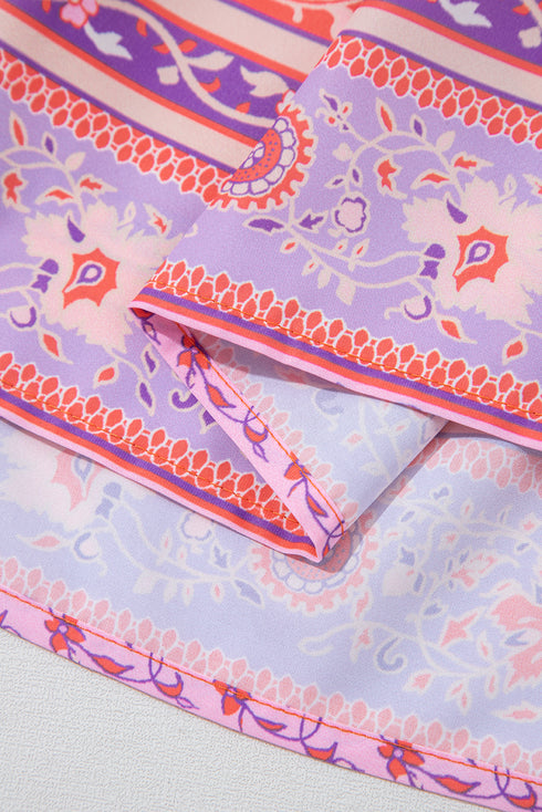 The Isabella Floral Print Tasseled Tied Sleeve Empire Waist Maxi Ensemble