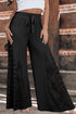 Bohemian Sheer Lace Patchwork Wide Leg Pants