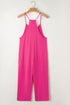 Solid Casual Adjustable Spaghetti Strap Straight Leg Jumpsuit