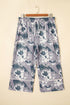 Camo Print Drawstring Waist Patch Pocket Pants