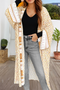 Bohemian Geometric Print Open Front Duster Kimono