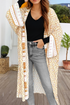 Bohemian Geometric Print Open Front Duster Kimono
