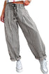 Southern Belle Striped Drawstring Loose Denim Pants