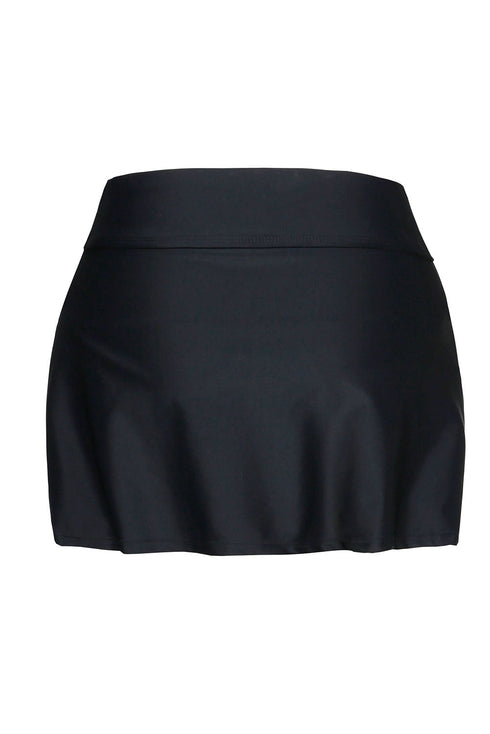 Wide Waistband Smooth Stretch Mini Swim Skirt