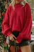 Modern Ribbed Knit Stand Neck Long Sleeve Sweater