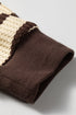 Striped Pattern Patchwork Ribbed Cuff Pullover Sweatshirt