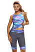 Abstract Print Tank And Fitted Short Active Set