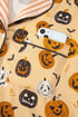 Pumpkin Print Two Piece Long Sleeve Lounge Set