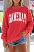Polka Dot Graphic Pullover Mock Neck Sweatshirt