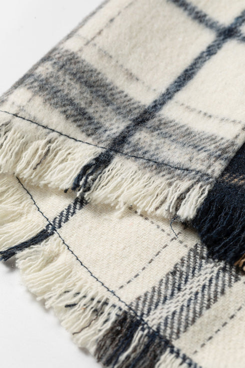 Plaid Button Up Long Sleeve Shift Silhouette Shacket