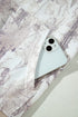 Abstract Camouflage Print Ribbed Edge Long Sleeve Hoodie