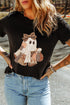 Ghost Applique Dimensional Textile Art Graphic Tee