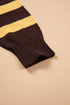 Acrylic Striped Pattern Drop Shoulder Pullover Sweater