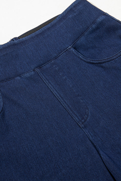 Casual Solid Loose Fit Wide Leg Jeans