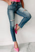 Distressed Denim Ripped Southern Belle Skinny Jeans