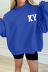 Kentucky Letter Print Mock Neck Graphic Sweatshirt