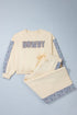 Howdy Letter Print Side Stripe Long Sleeve Lounge Set