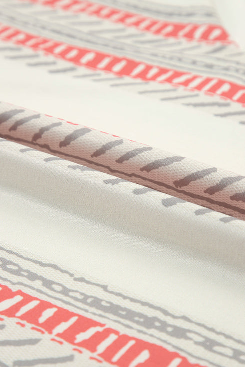 Western Bohemian Striped Pattern Casual Tank Short Sets