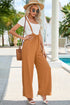 Casual High Rise Wide Leg Suspender Pants