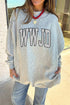 WWJD Polka Dot Mock Neck Pullover Sweatshirt