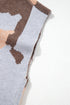 Camouflage Pattern Drop Shoulder High Neck Short Sleeve Shift Sweater