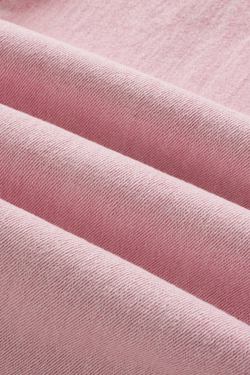 Casual Multi Button Raw Edge Cropped Denim Jeans