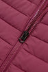 Plush Collar Quilted Zip Front Puffer Vest