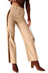 Cotton Corduroy Side Panel Straight Leg Pants