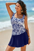 Empire Waist Ruched Side Tie Tankini Set