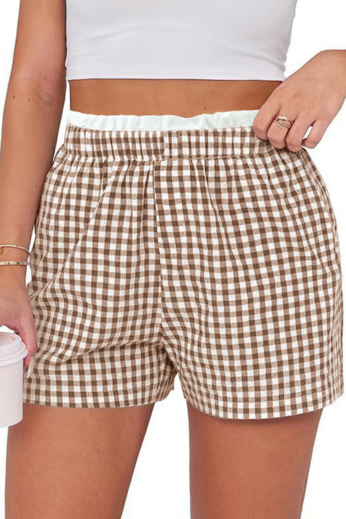 Southern Belle Plaid Print Trim Bottoms