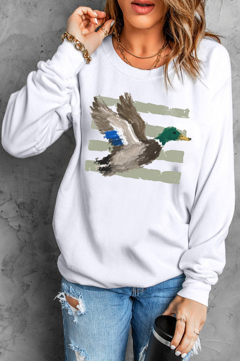 Mallard Duck Western Print Graphic T Shirt