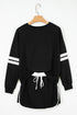 Varsity Stripe Contrast Trim Pullover Skort Two Piece Dress