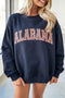 Leopard Alabama Applique Mock Neck Tunic Sweatshirt