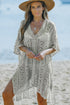 Bohemian Openwork Tassel Hem Swim Cover Up