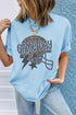 Leopard Print Lightning Star Helmet Graphic Tee