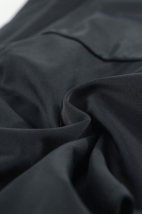 Contrast Waistband Tie Front Swim Shorts