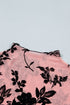 Feminine Floral Print Sheer Mesh Long Sleeve Blouse