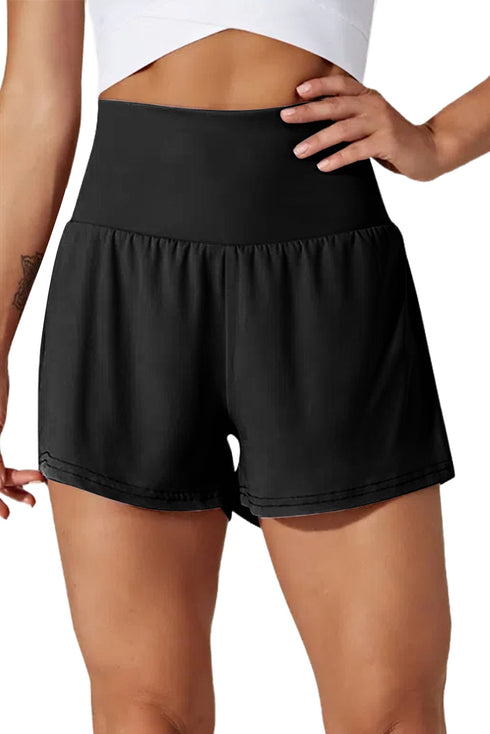 High Rise Wide Waistband Flowy Performance Shorts