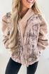 Camouflage Leaf Print Quilted Puffer Layering Vest