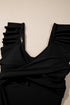 Ruffle Strap Cutout Wrapped Bodice Tankini Top