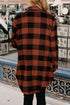 Turn Down Collar Casual Plaid Print Shacket