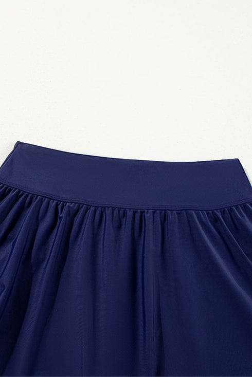 Empire Waist Ruched Side Tie Tankini Set