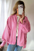 Striped Zip Up Puff Sleeve Jacket Sweatshirt