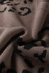Abstract Animal Pattern Crew Neck Knit Sweater