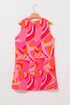 Abstract Blossoms Sleeveless Shift Dress